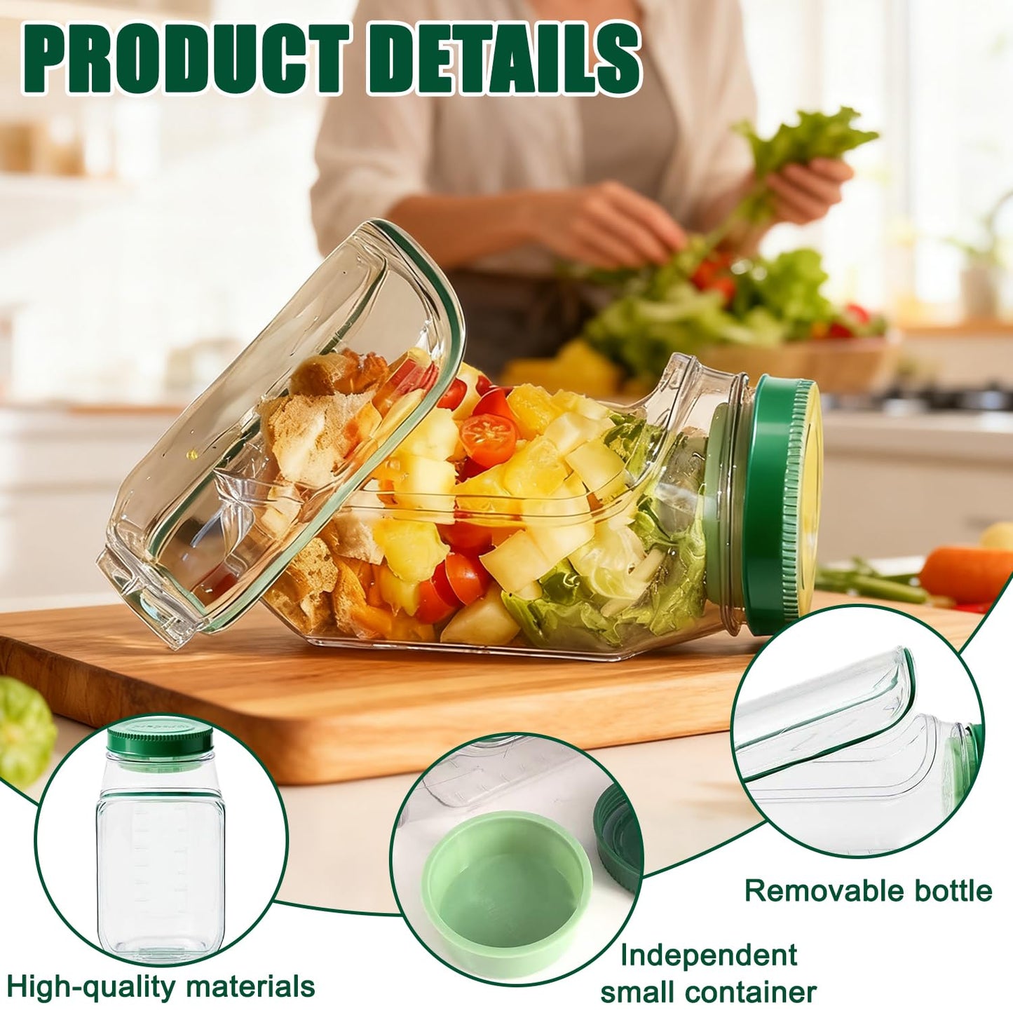 Saladier Portable avec Couvercle