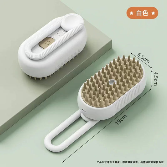 Éliminez les Poils Facilement | Brosse Vapeur 3-en-1 pour Chien et Chat