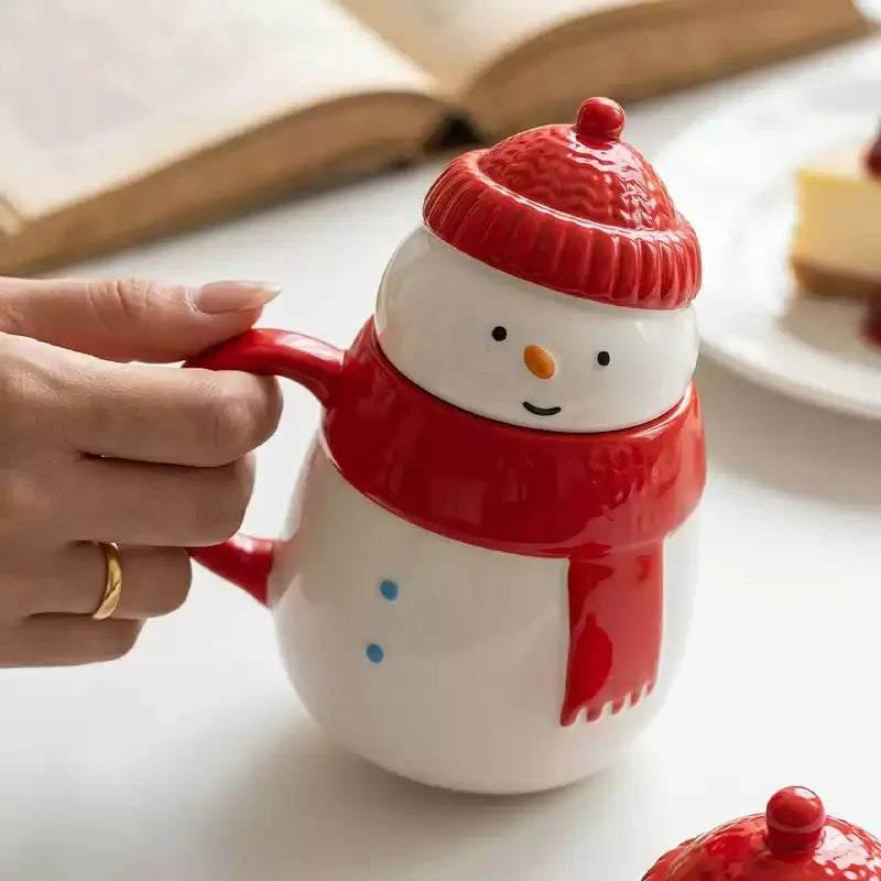 Tasse bonhomme de neige en céramique