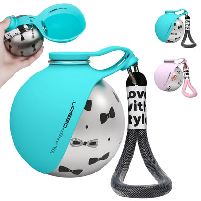 Gourde portable 2-en-1 pour chien -Idéale pour Promenade et Voyage