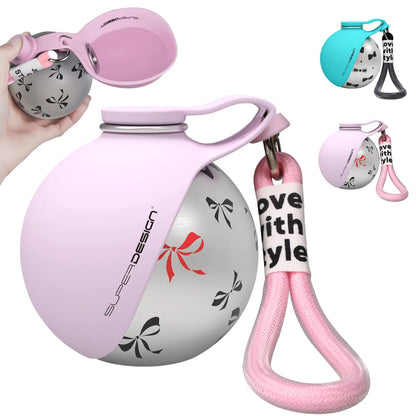 Gourde portable 2-en-1 pour chien -Idéale pour Promenade et Voyage
