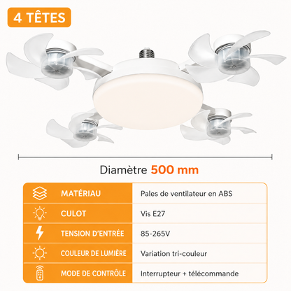 Ventilateur Drone avec Télécommande