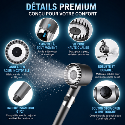 Douche filtrante haute pression Hydroluxe™