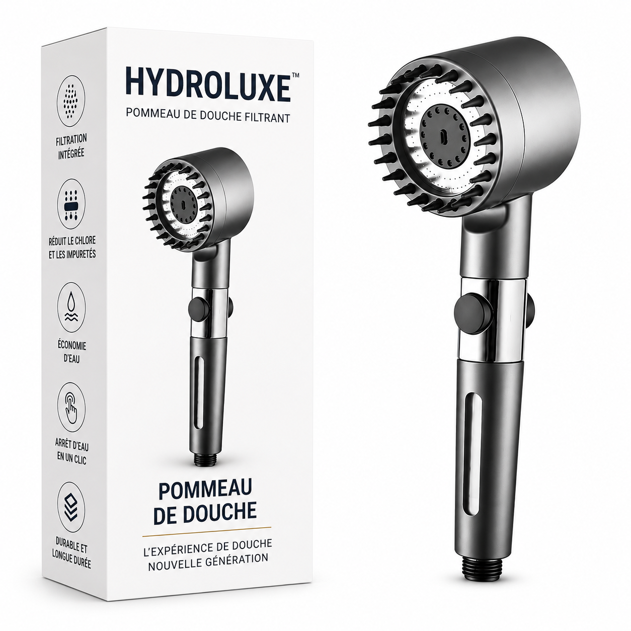 Douche filtrante haute pression Hydroluxe™