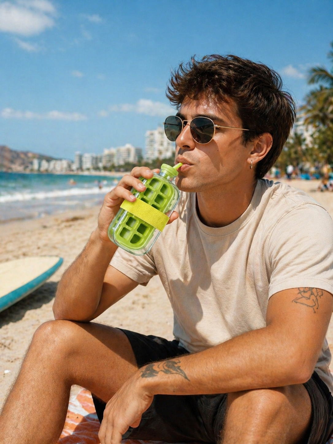 IceBottle™ Bouteille avec Compartiment à Glaçons