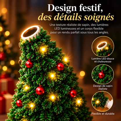 Projecteur de Noël USB en Forme de Sapin 6 Motifs Festifs