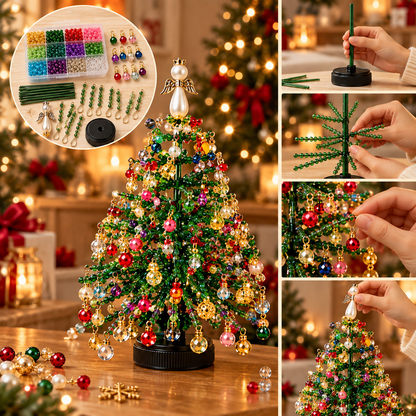 Sapin de Noël 3D en perles avec LED