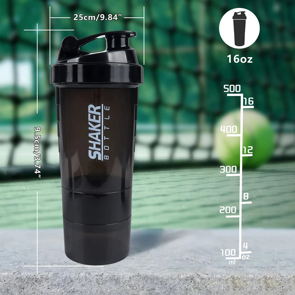 Shaker Protéine 3 Compartiments Portable