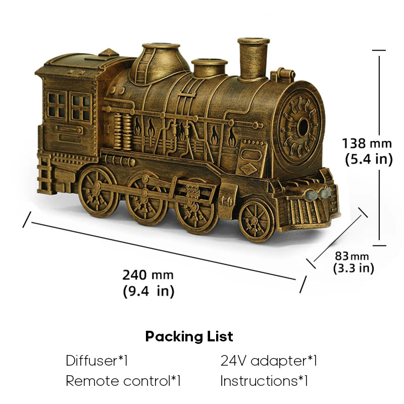 Locomotive vintage avec effet vapeur