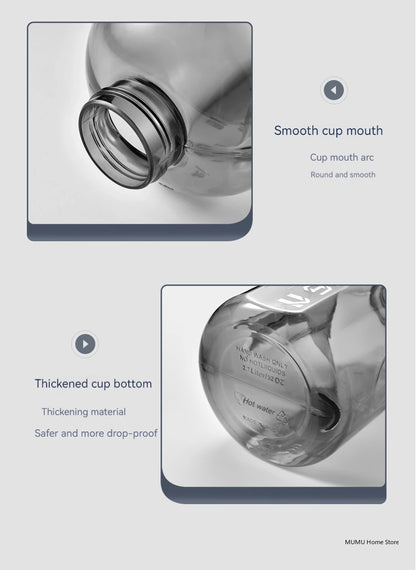 Bouteille d'Eau Sport 2.7L Grande Capacité - Gourde Fitness Gym