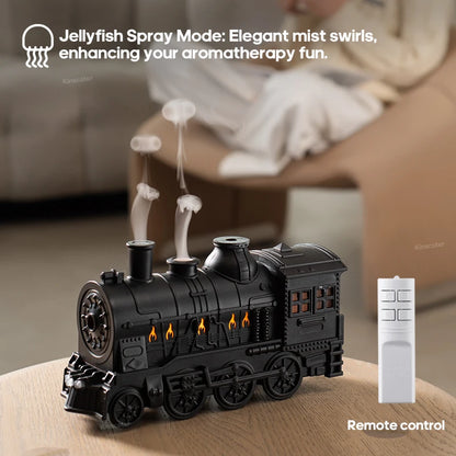 Locomotive vintage avec effet vapeur