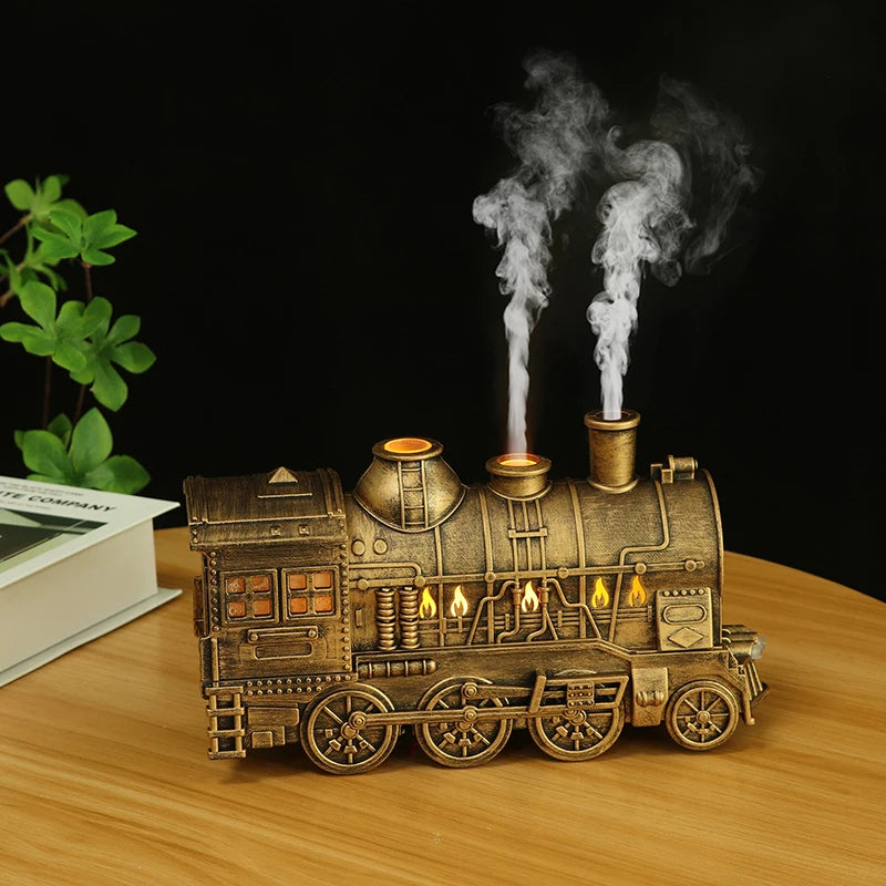 Locomotive vintage avec effet vapeur