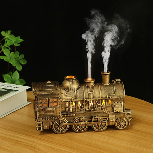 Locomotive vintage avec effet vapeur
