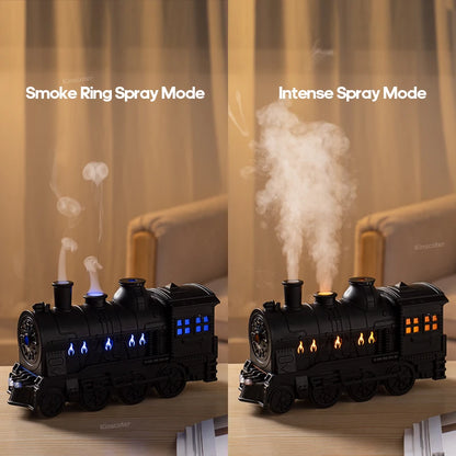 Locomotive vintage avec effet vapeur