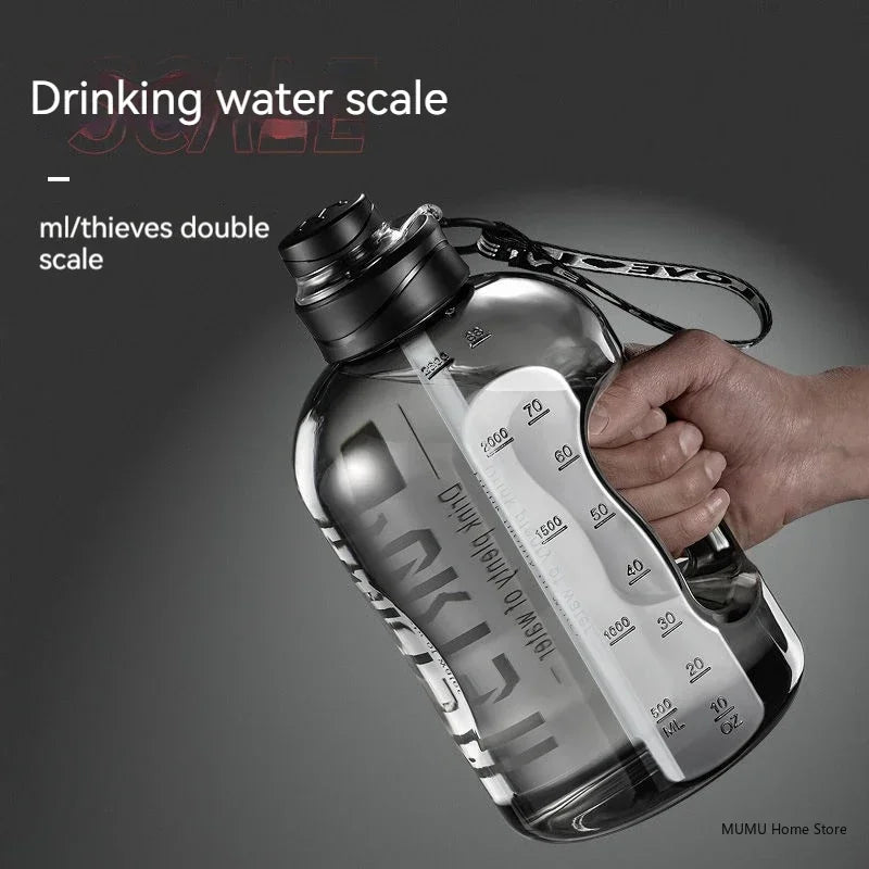 Bouteille d'Eau Sport 2.7L Grande Capacité - Gourde Fitness Gym