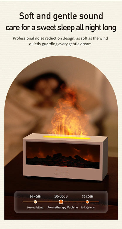 Humidificateur d’Air Effet Cheminée Sans Eau avec Télécommande et LED