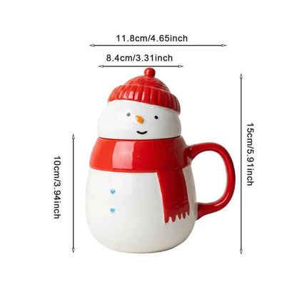 Tasse bonhomme de neige en céramique