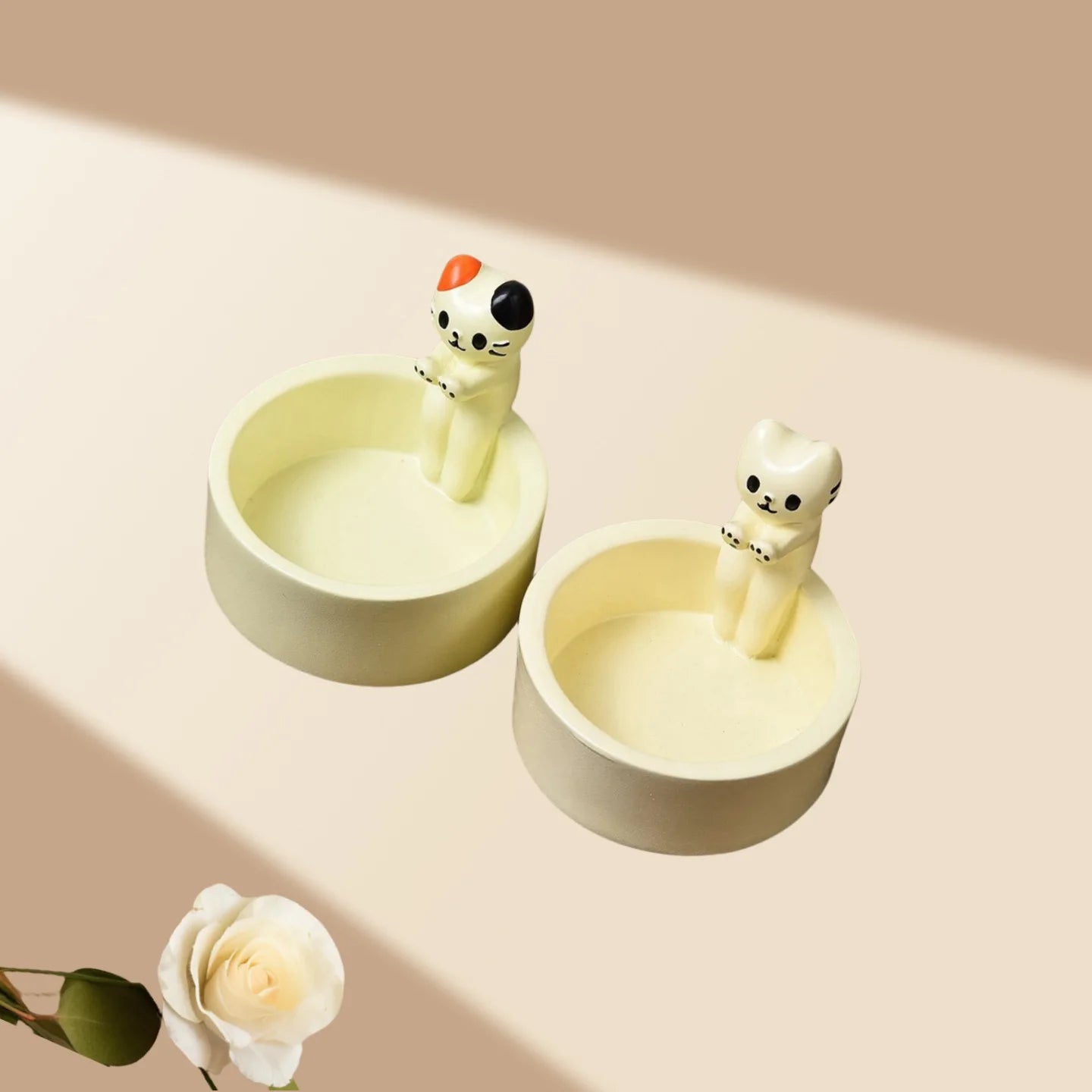 Support de Bougie Chat Créatif - Porte-Bougie Aromathérapie Décoratif