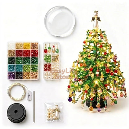 Sapin de Noël 3D en perles avec LED
