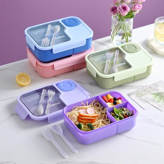Boîte Bento Enfant Kawaii 3 Compartiments Lunch Box