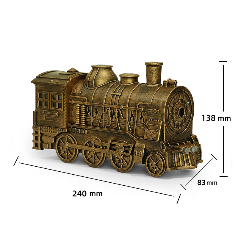 Locomotive vintage avec effet vapeur