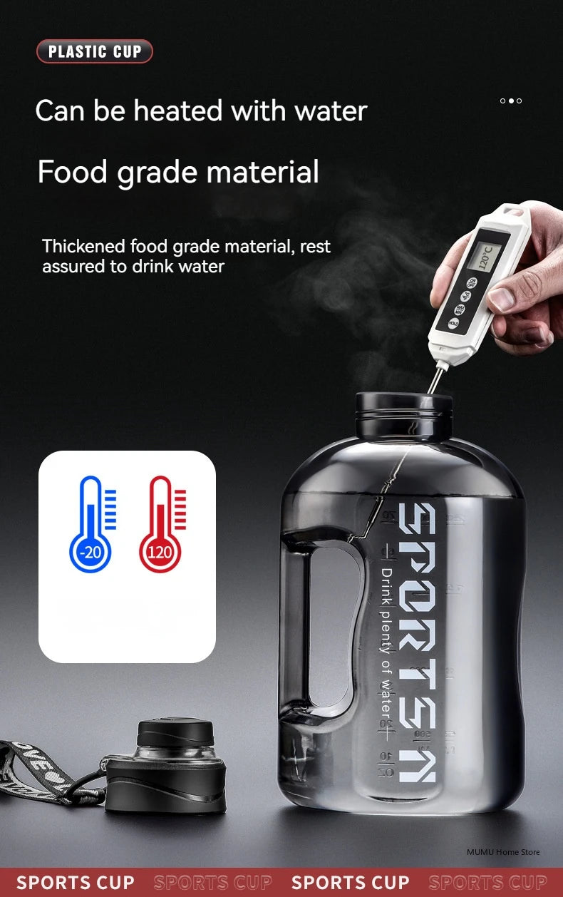 Bouteille d'Eau Sport 2.7L Grande Capacité - Gourde Fitness Gym