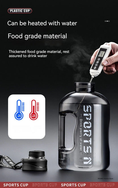 Bouteille d'Eau Sport 2.7L Grande Capacité - Gourde Fitness Gym