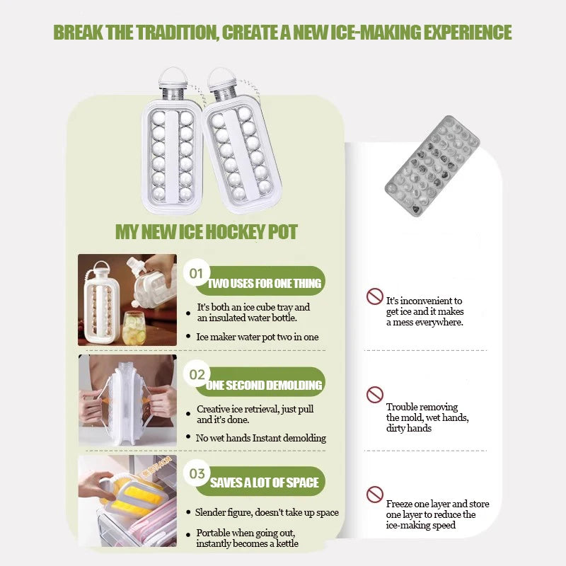 Bac à Glaçons Silicone Portable Grande Capacité