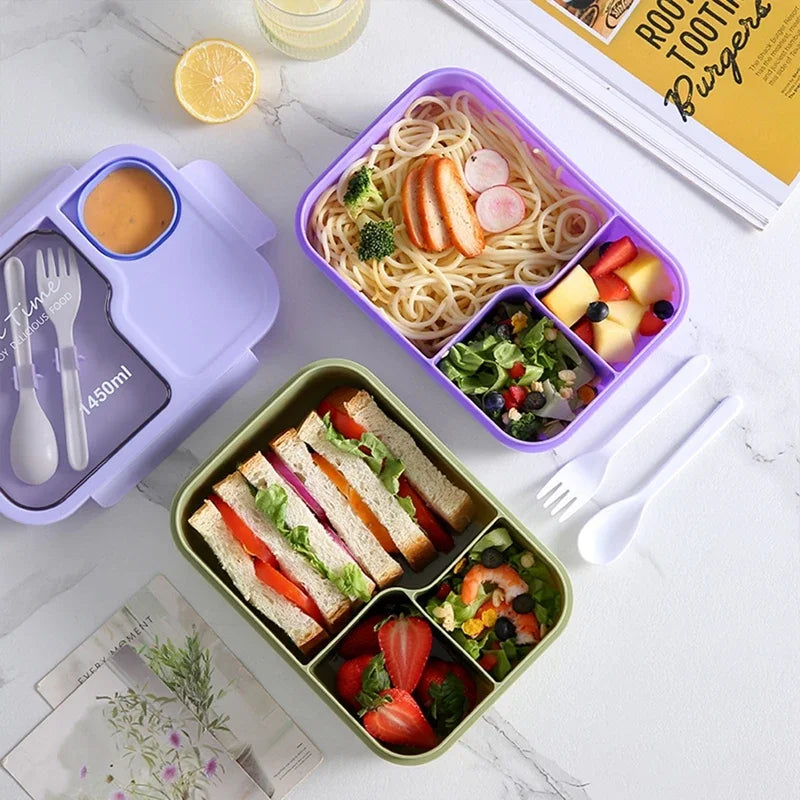Boîte Bento Enfant Kawaii 3 Compartiments Lunch Box
