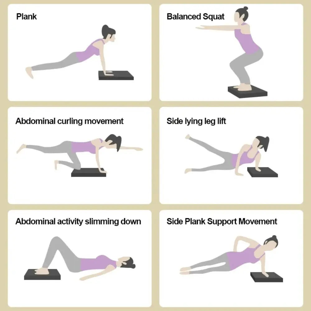 Coussin d'Équilibre Antidérapant Yoga - Tapis Mousse Stabilité Core