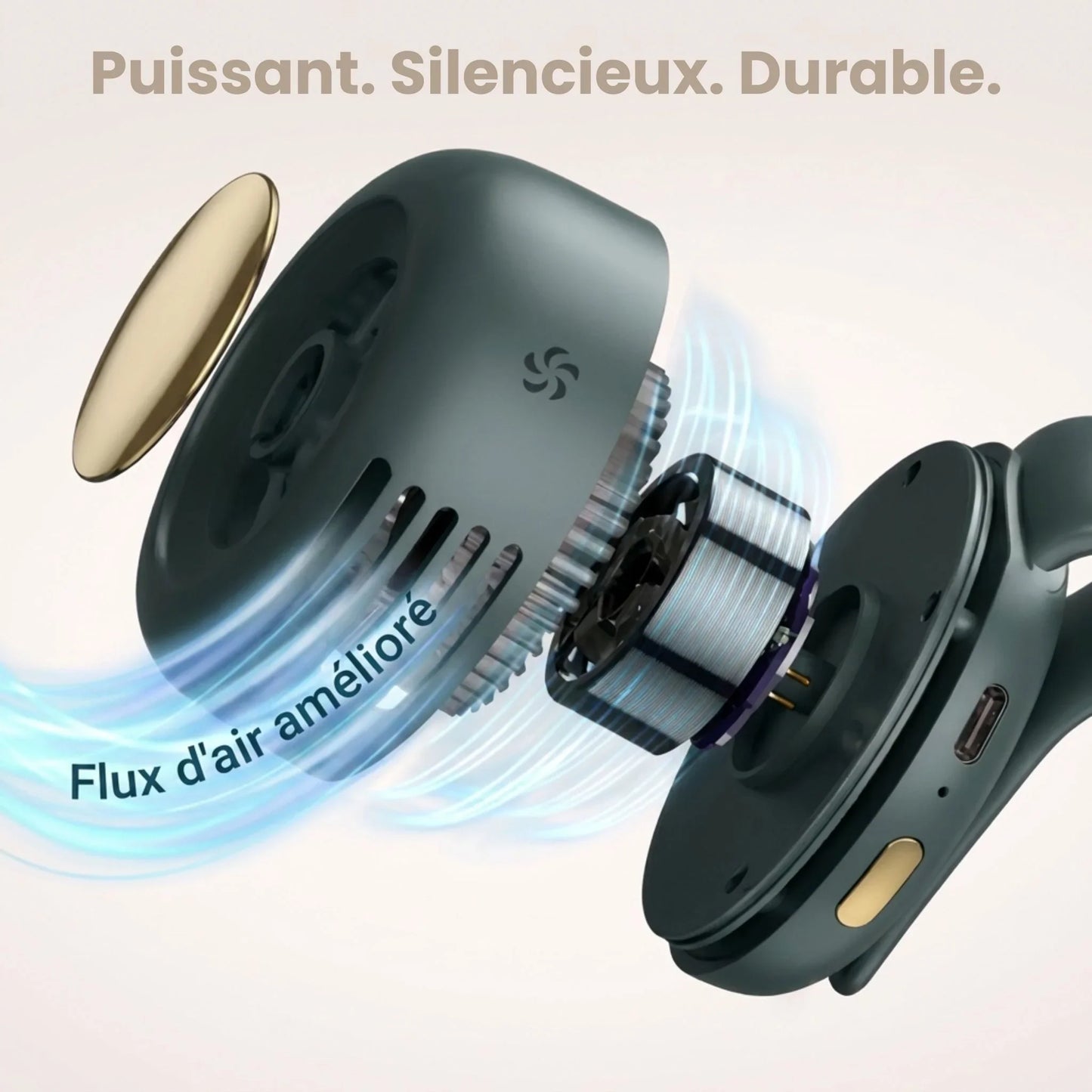 Mini Ventilateur Portable Rechargeable – Silencieux & Compact
