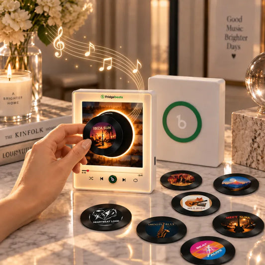 Magnet musical personnalisé offert en cadeau original avec photo et musique